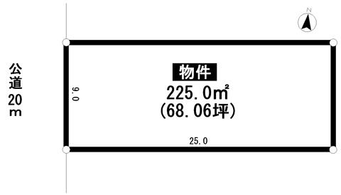 Compartment figure. Land price 35 million yen, Land area 225 sq m land view