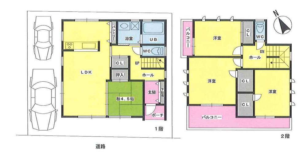 Floor plan. 33,800,000 yen, 4LDK, Land area 103.92 sq m , Building area 102.89 sq m