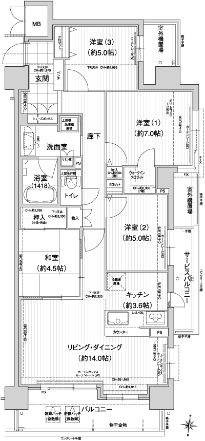Floor: 4LDK, occupied area: 90.51 sq m, Price: 37.9 million yen