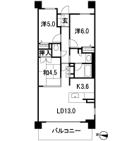 Floor: 3LDK, occupied area: 70.65 sq m, Price: 27.9 million yen
