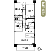 Floor: 3LDK, occupied area: 71.09 sq m, Price: 25.9 million yen