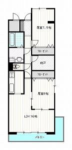 Floor plan. 2LDK + S (storeroom), Price 11.8 million yen, Occupied area 81.97 sq m , Balcony area 8.57 sq m