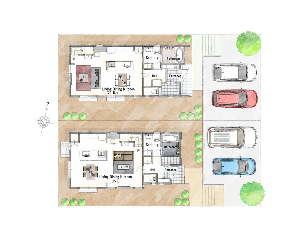 Compartment figure. 43,800,000 yen, 4LDK, Land area 175.12 sq m , Building area 110.72 sq m layout