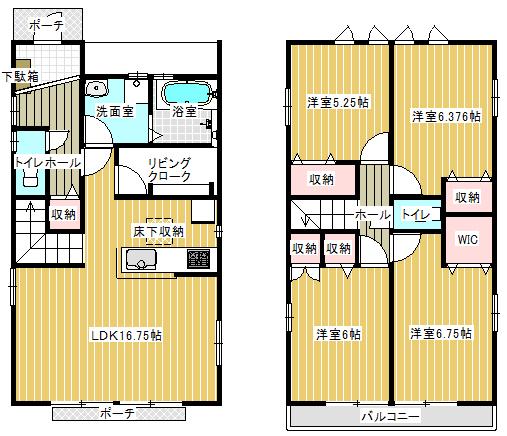 Floor plan. 33,800,000 yen, 4LDK, Land area 124.79 sq m , Building area 101.02 sq m