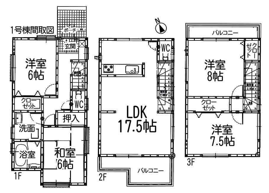 Floor plan. 30,800,000 yen, 4LDK, Land area 140.09 sq m , Building area 105.99 sq m