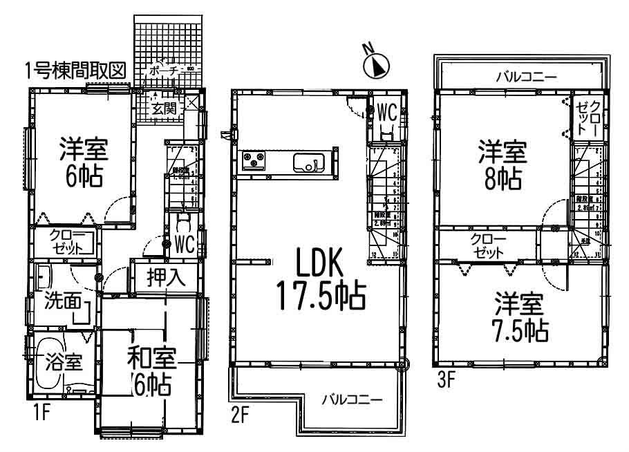 Floor plan. 30,800,000 yen, 4LDK, Land area 140.09 sq m , Building area 105.99 sq m