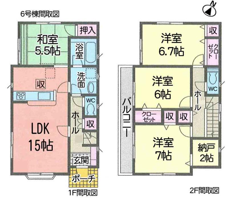 Floor plan. 34,900,000 yen, 4LDK, Land area 129.22 sq m , Building area 97.6 sq m