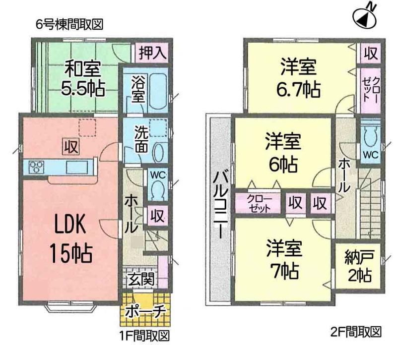 Floor plan. 34,900,000 yen, 4LDK, Land area 129.22 sq m , Building area 97.6 sq m