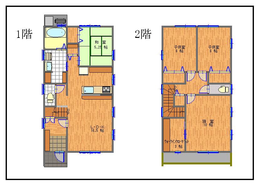 Floor plan. (E section), Price 38,300,000 yen, 4LDK, Land area 168.9 sq m , Building area 109.32 sq m
