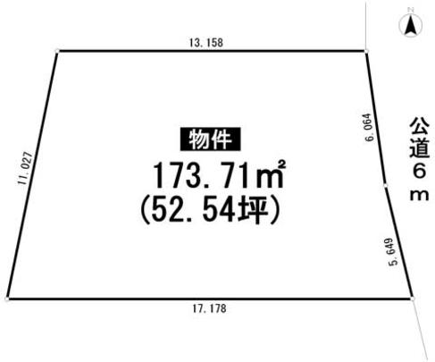 Compartment figure. Land price 23,650,000 yen, Land area 173.71 sq m