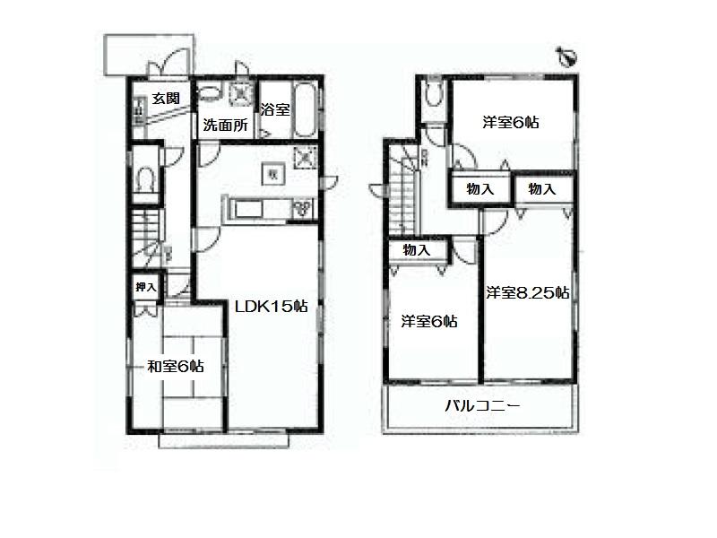 Floor plan. 38,800,000 yen, 4LDK, Land area 120.52 sq m , Building area 100.21 sq m