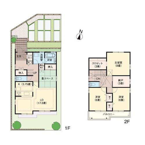 Floor plan. (15 Building), Price 37 million yen, 3LDK+2S, Land area 135.23 sq m , Building area 114.7 sq m