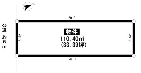 Compartment figure. Land price 16,030,000 yen, Land area 110.4 sq m land view