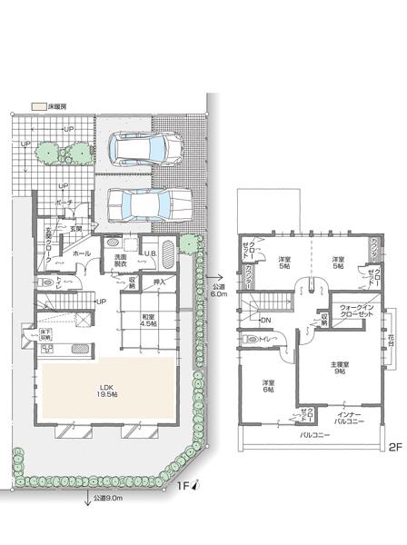 Floor plan. (H Building), Price 49,800,000 yen, 5LDK+S, Land area 167.77 sq m , Building area 123.81 sq m