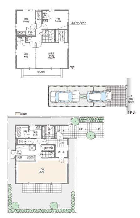 Floor plan. (F Building), Price 41,800,000 yen, 4LDK+S, Land area 173.27 sq m , Building area 115.95 sq m