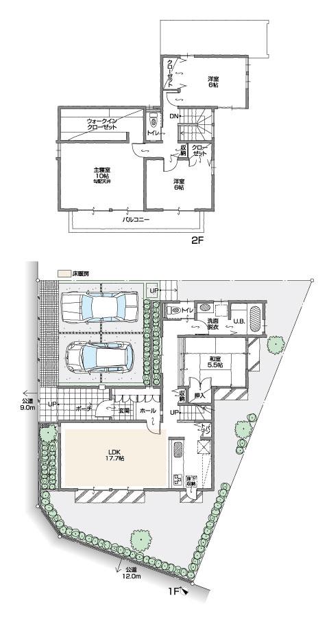 Floor plan. (P Building), Price 44,500,000 yen, 4LDK, Land area 170.75 sq m , Building area 120.58 sq m