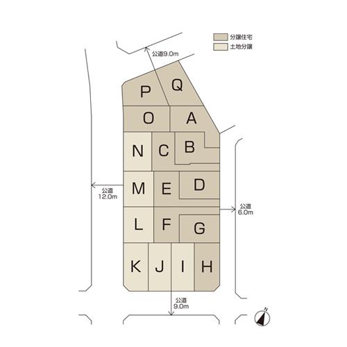 The entire compartment Figure. Compartment Figure I ~ N: land sale For more information, please contact the (0120-911-866).