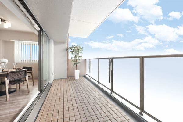 balcony ・ terrace ・ Private garden.  [balcony] C type model room ※
