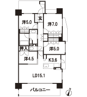 Floor: 4LDK, occupied area: 90.25 sq m, Price: TBD