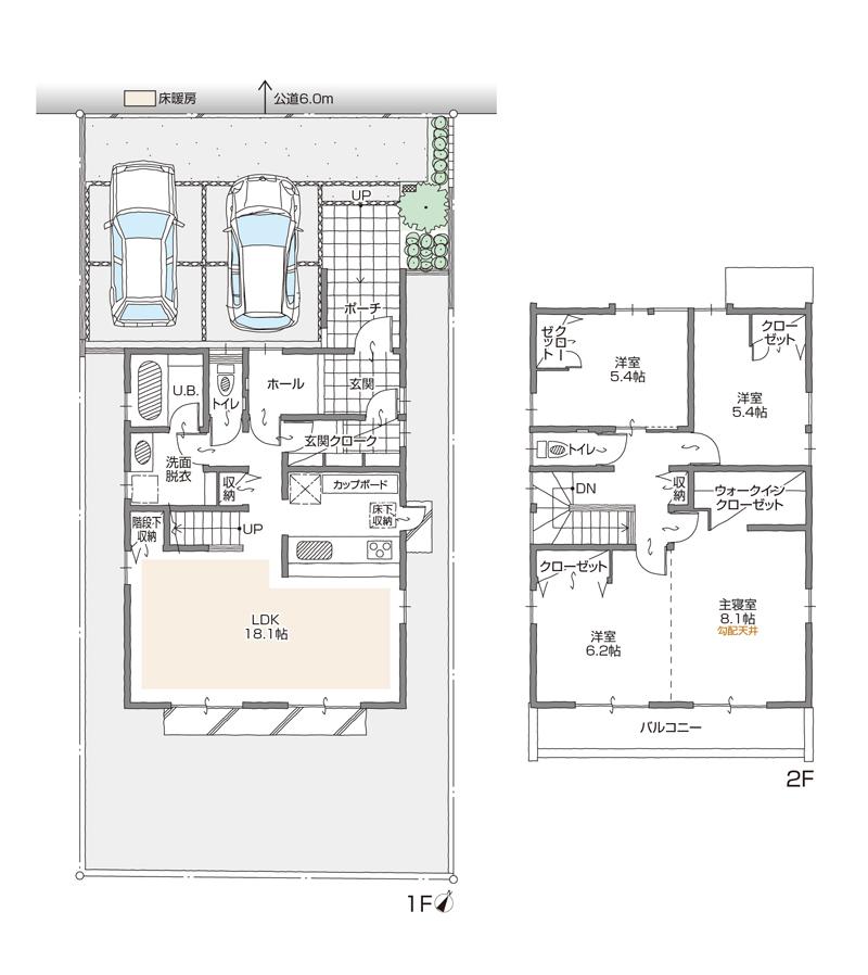 Floor plan. (A Building), Price 40,700,000 yen, 4LDK+2S, Land area 152.86 sq m , Building area 110.15 sq m