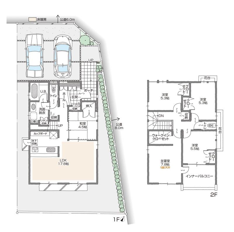Floor plan. (C Building), Price 42,800,000 yen, 5LDK+S, Land area 155.71 sq m , Building area 113.17 sq m