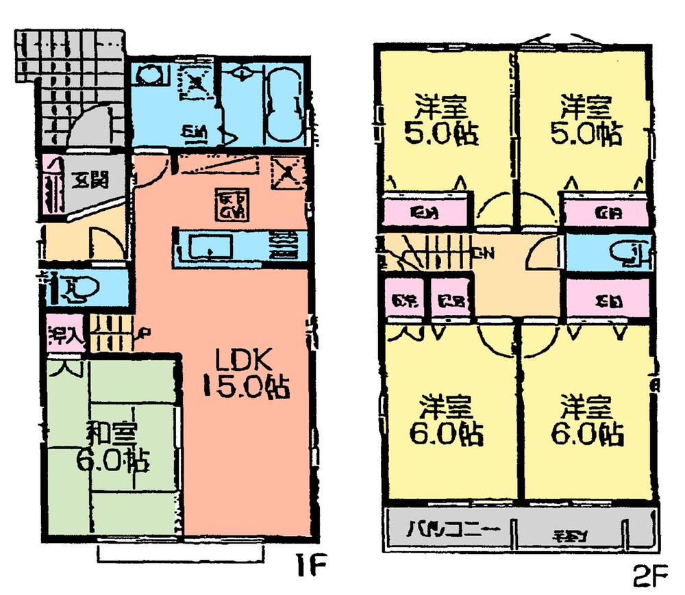 Floor plan. (9 Building), Price 34,800,000 yen, 5LDK, Land area 130.42 sq m , Building area 98.53 sq m