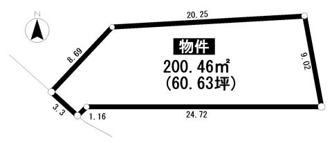 Compartment figure. Land price 21,248,000 yen, Land area 200.46 sq m land view