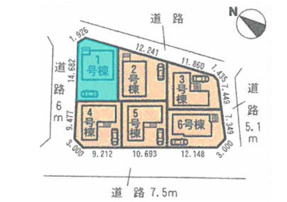 The entire compartment Figure. The blue part will be 1 Building. 