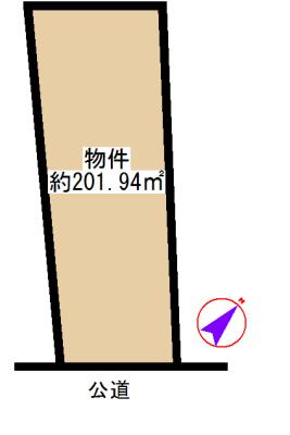 Compartment figure. Land price 21,800,000 yen, Land area 201.94 sq m