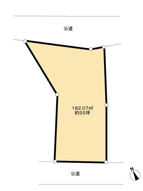 Compartment figure. Land price 29,800,000 yen, Land area 182.07 sq m