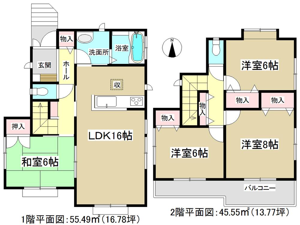 Floor plan. 38,300,000 yen, 4LDK, Land area 143.42 sq m , Building area 101.04 sq m