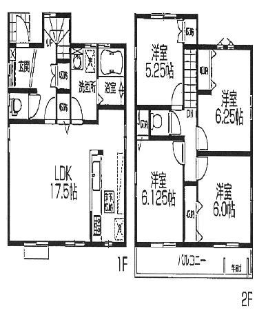 Floor plan. (4 Building), Price 29,900,000 yen, 4LDK, Land area 127.43 sq m , Building area 96.87 sq m