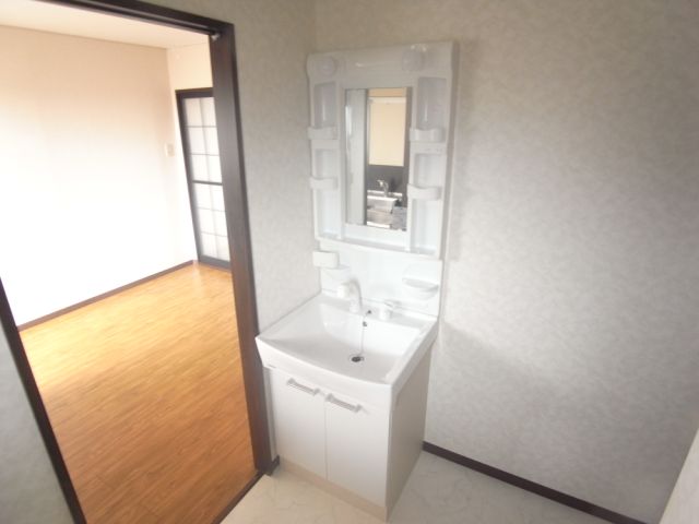 Washroom. With shampoo dresser