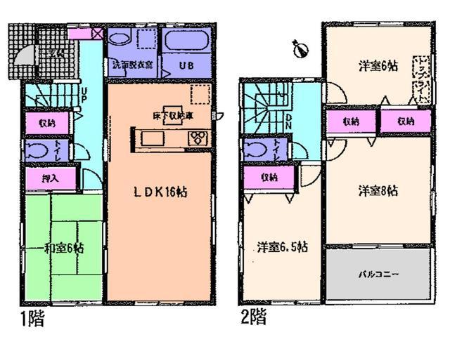 Floor plan. 36,800,000 yen, 4LDK, Land area 121.33 sq m , Building area 103.51 sq m