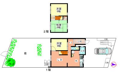 Floor plan. 16.3 million yen, 3LDK, Land area 152.41 sq m , Building area 64.32 sq m