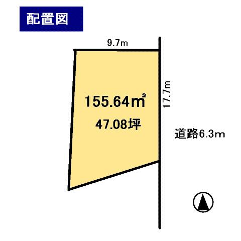 Compartment figure. Land price 17,420,000 yen, Land area 155.64 sq m