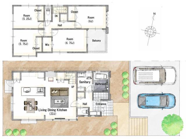 Floor plan. 44,800,000 yen, 4LDK, Land area 175.13 sq m , Building area 110.71 sq m