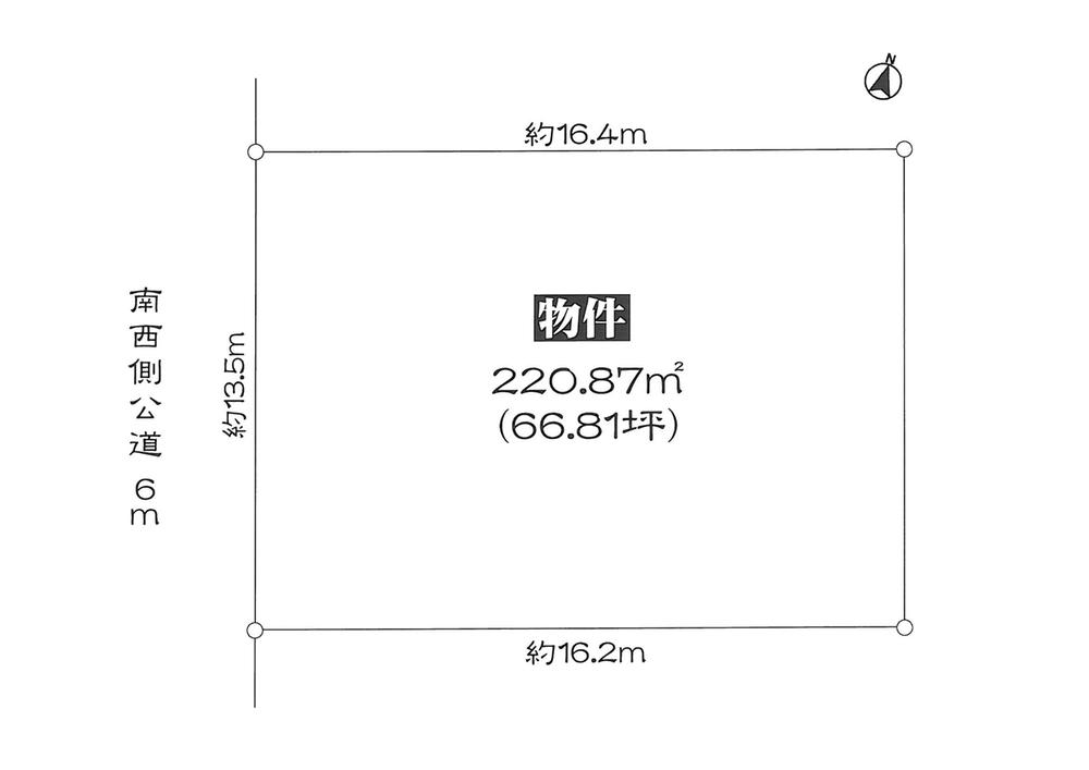 Compartment figure. Land price 38,700,000 yen, Land area 220.87 sq m