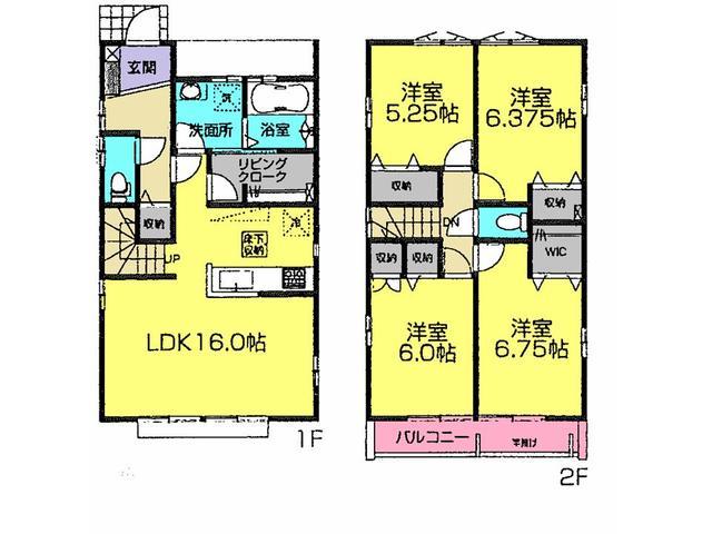 Floor plan. 33,800,000 yen, 4LDK, Land area 124.79 sq m , Building area 101.02 sq m floor plan