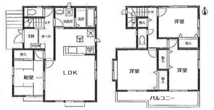 Floor plan. (1 Building), Price 39,300,000 yen, 4LDK, Land area 141.52 sq m , Building area 103.1 sq m