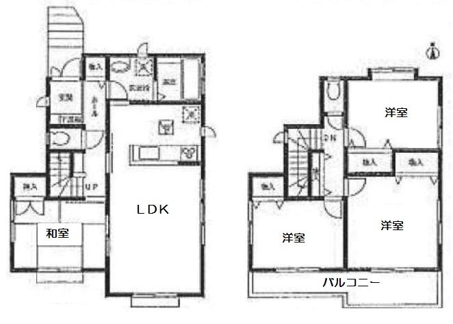 Floor plan. (Building 2), Price 38,300,000 yen, 4LDK, Land area 143.42 sq m , Building area 101.04 sq m