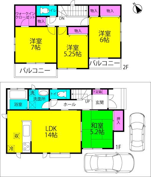 Floor plan. 31,400,000 yen, 4LDK, Land area 110.74 sq m , Building area 94.83 sq m