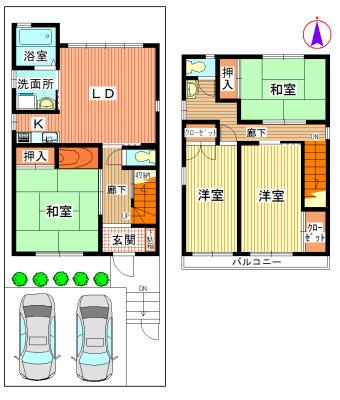 Floor plan. 27,800,000 yen, 4LDK, Land area 110.85 sq m , Building area 101.65 sq m