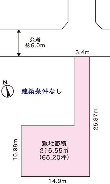 Compartment figure. Land price 22,900,000 yen, No land area 215.3 sq m building conditions