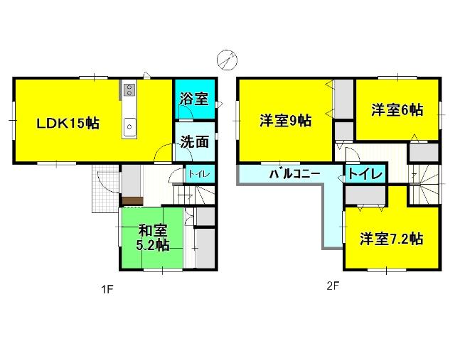 Floor plan. 33,900,000 yen, 4LDK, Land area 124.38 sq m , Building area 97.6 sq m floor plan