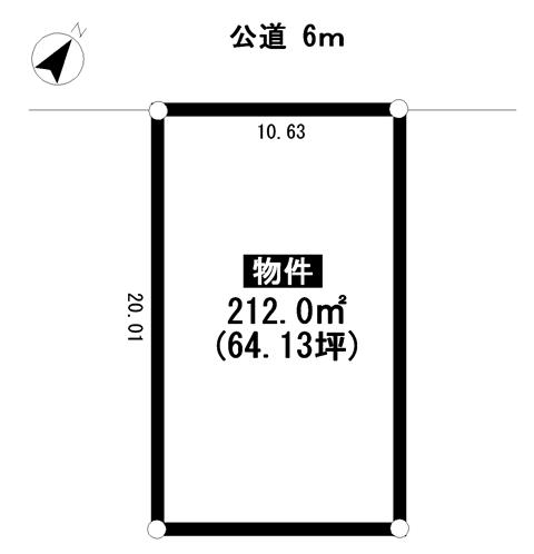 Compartment figure. Land price 32,060,000 yen, Land area 212 sq m land view