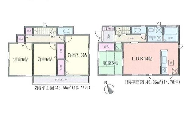 Floor plan. 29,800,000 yen, 4LDK, Land area 105.15 sq m , Building area 94.41 sq m