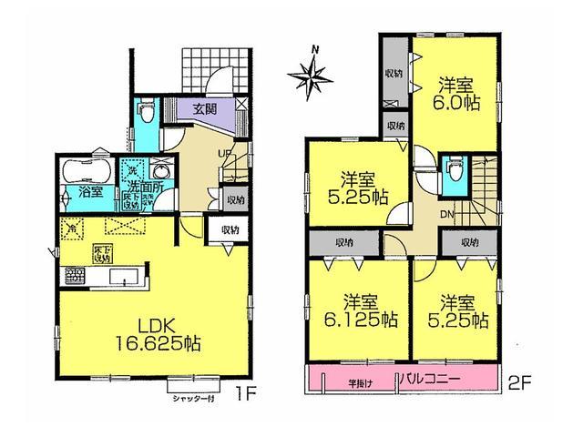 Floor plan. 32,800,000 yen, 4LDK, Land area 113.33 sq m , Building area 98.95 sq m floor plan