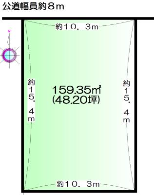 Compartment figure. Land price 24,800,000 yen, Land area 159.35 sq m