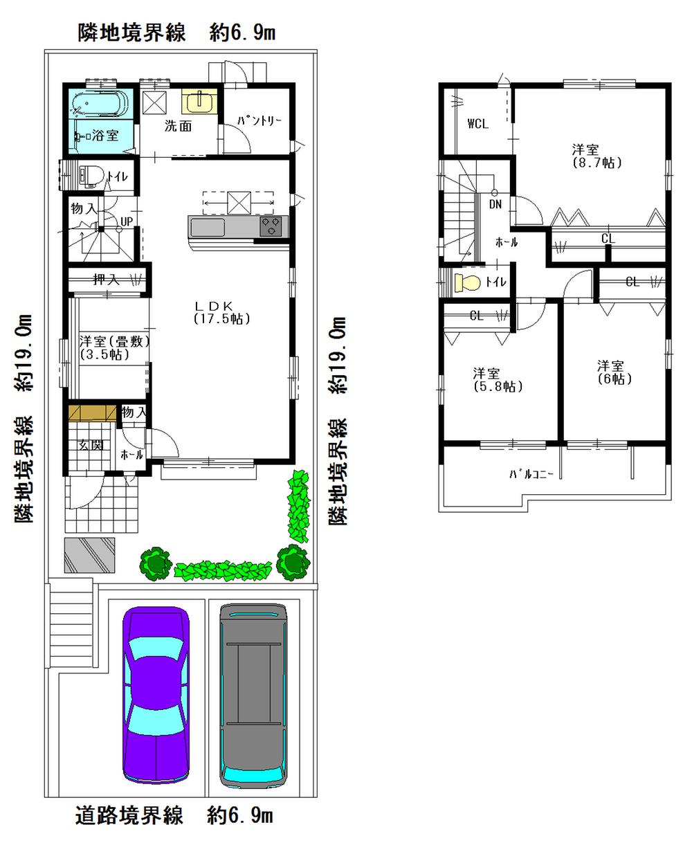 Floor plan. 38,800,000 yen, 4LDK, Land area 132.24 sq m , Building area 106 sq m floor plan